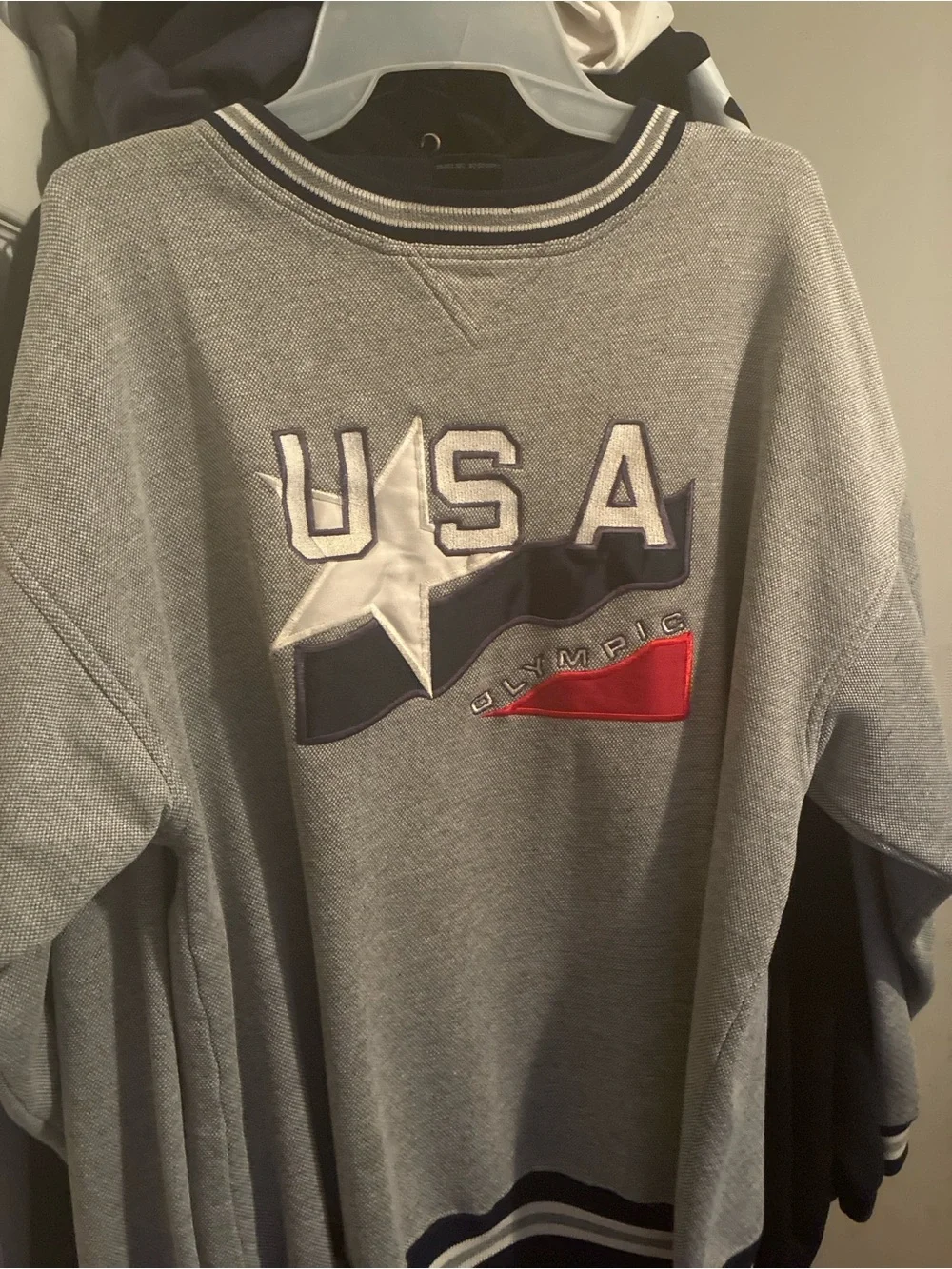 jcpenney Navy and White USA Olympic Crewneck Sweatshirt